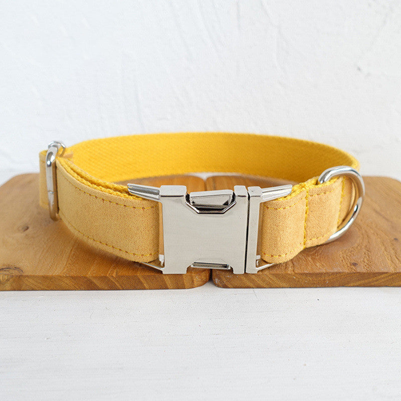Stylish Yellow Pet Bow Tie Collar & Matching Leash