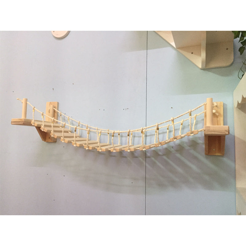 Wall cat furniture wall hanging pine material bridge ladder