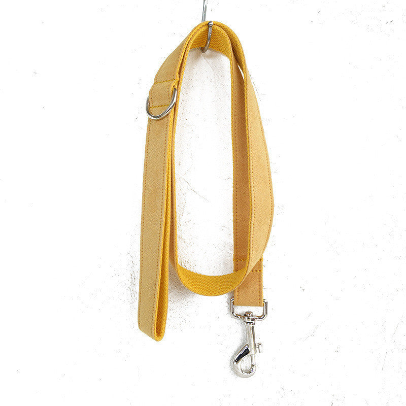 Stylish Yellow Pet Bow Tie Collar & Matching Leash
