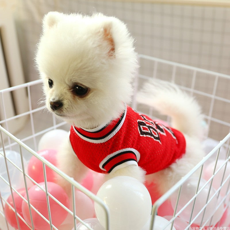 Dog Summer Clothes Teddy Sports Vest Breathable