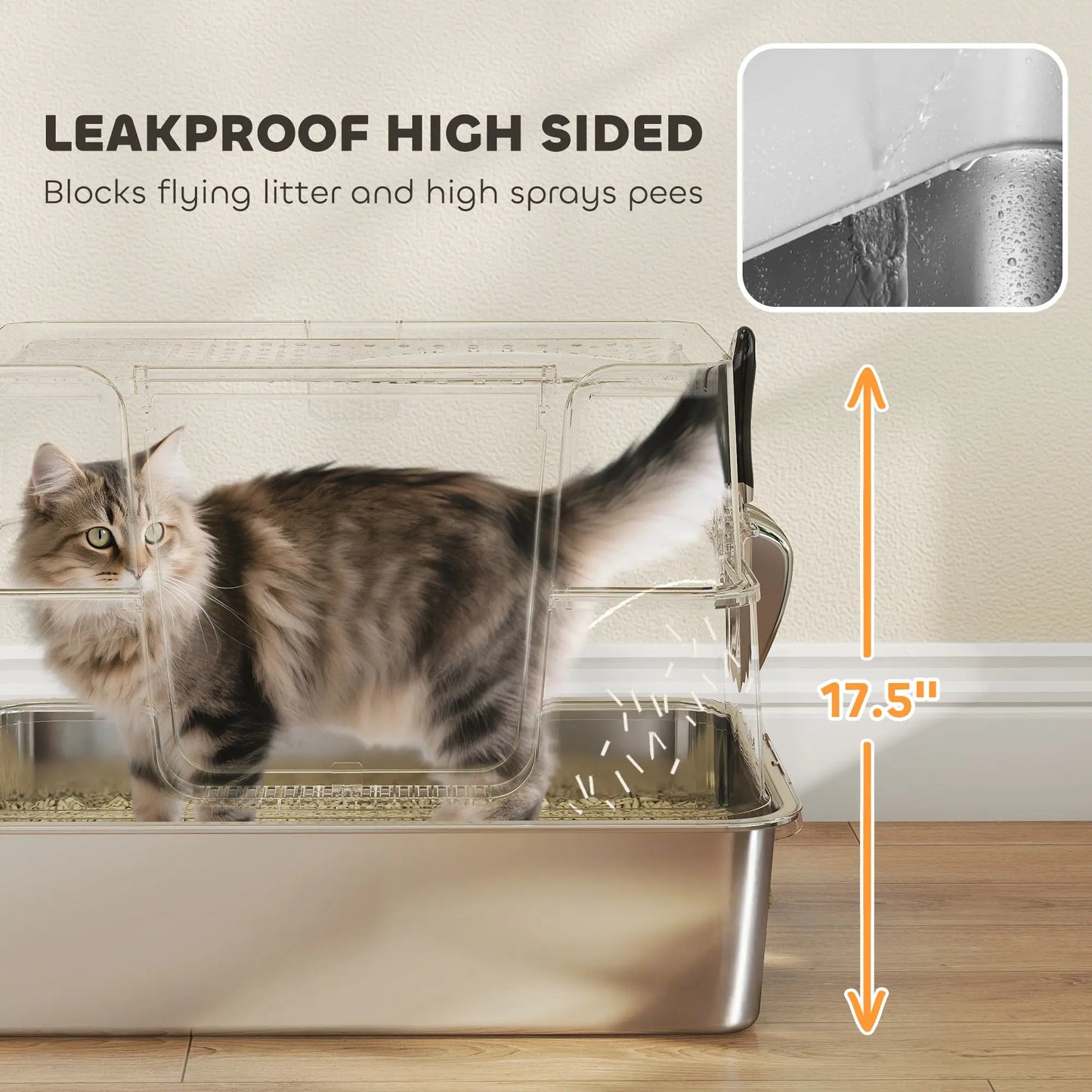 Stainless Steel Litter Box CJ