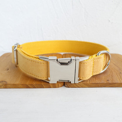 Stylish Yellow Pet Bow Tie Collar & Matching Leash