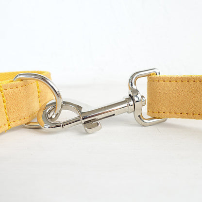 Stylish Yellow Pet Bow Tie Collar & Matching Leash
