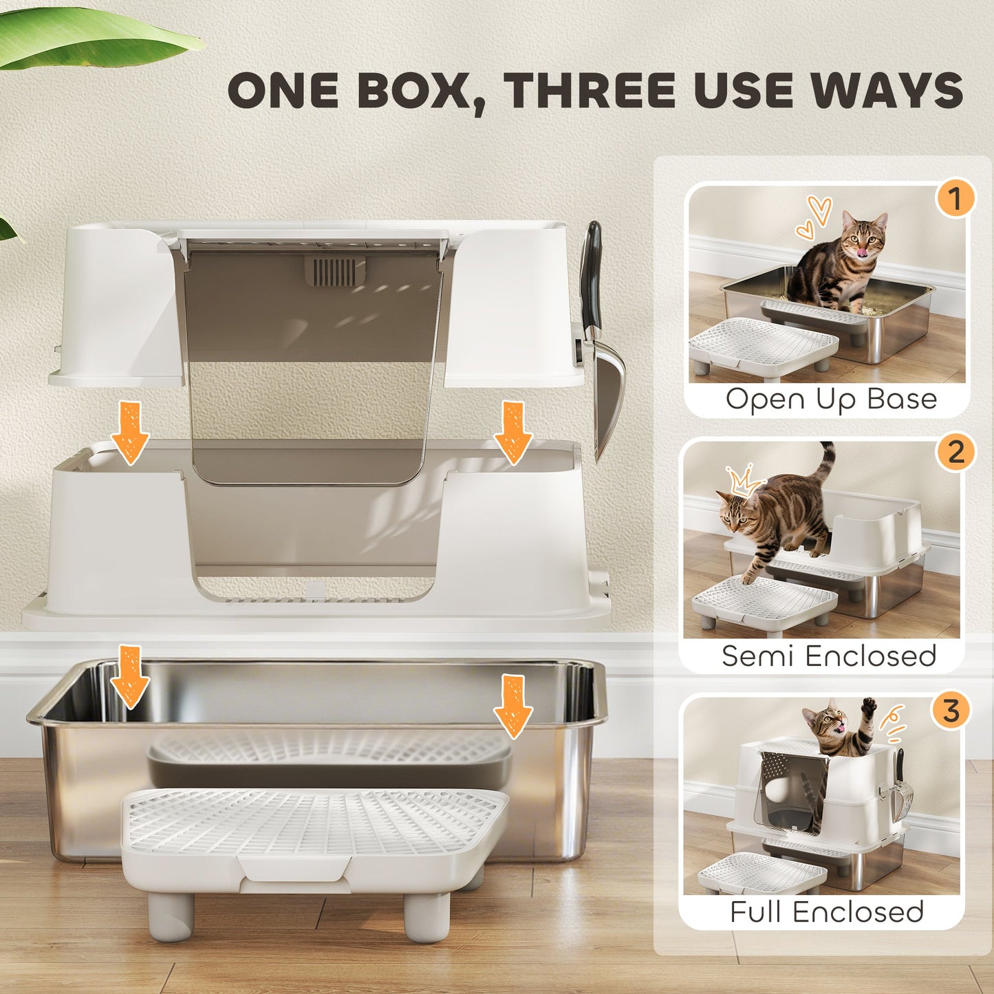 Stainless Steel Litter Box CJ