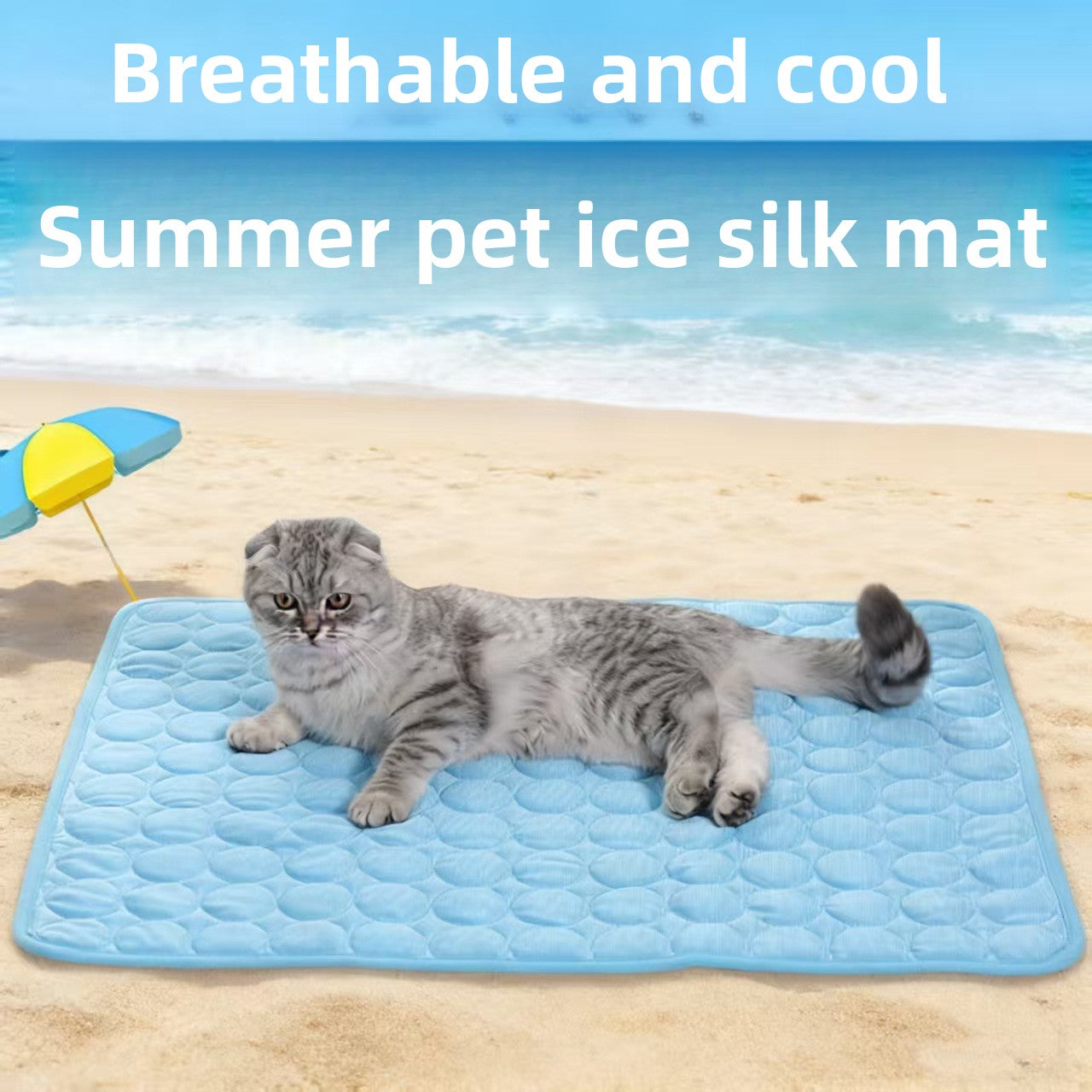 Summer Pet Cooling Pad Ice Silk Mat teemdrop