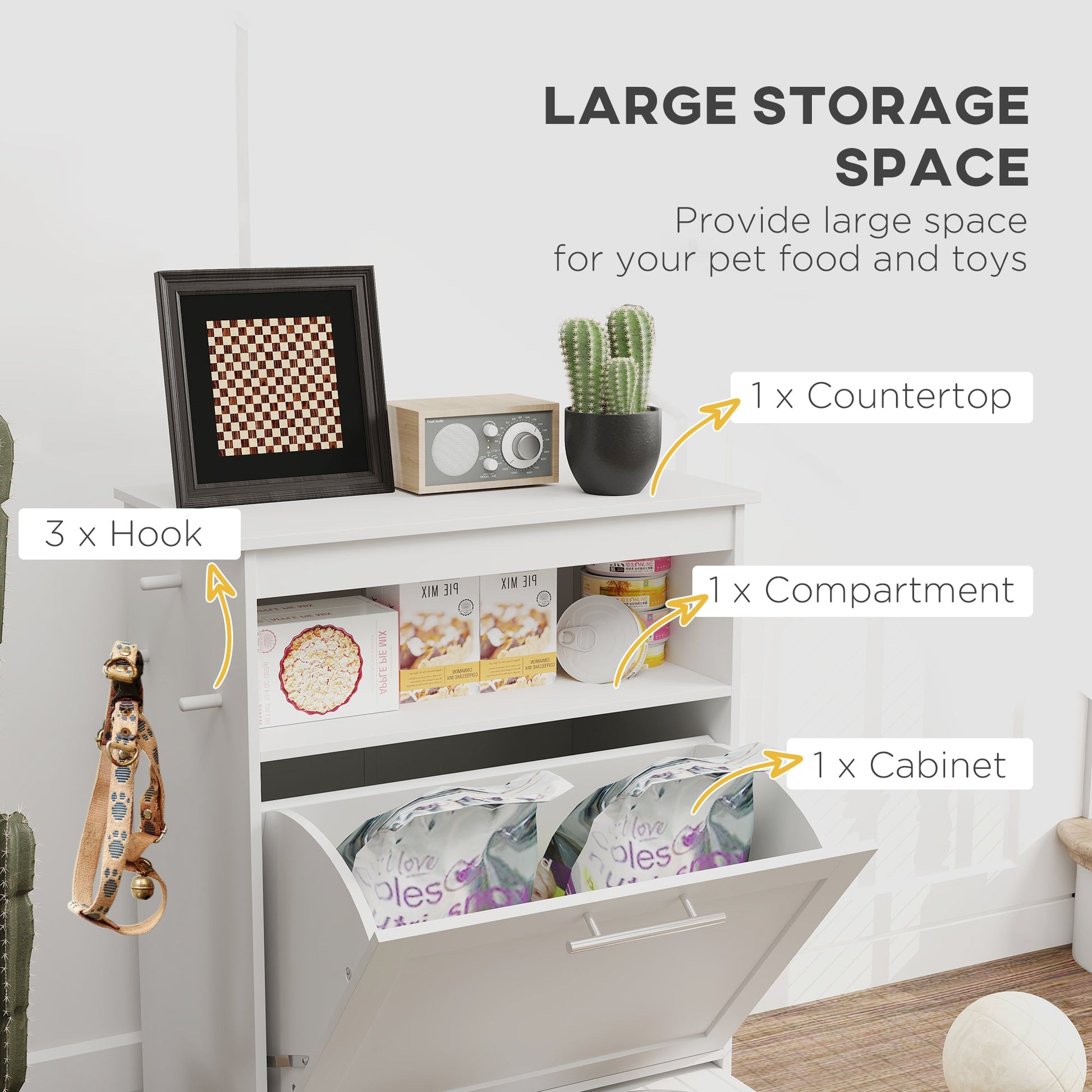 Pet Feeder Station Storage Cabinet Chic Pet Essentials