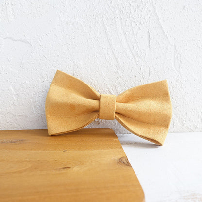 Stylish Yellow Pet Bow Tie Collar & Matching Leash