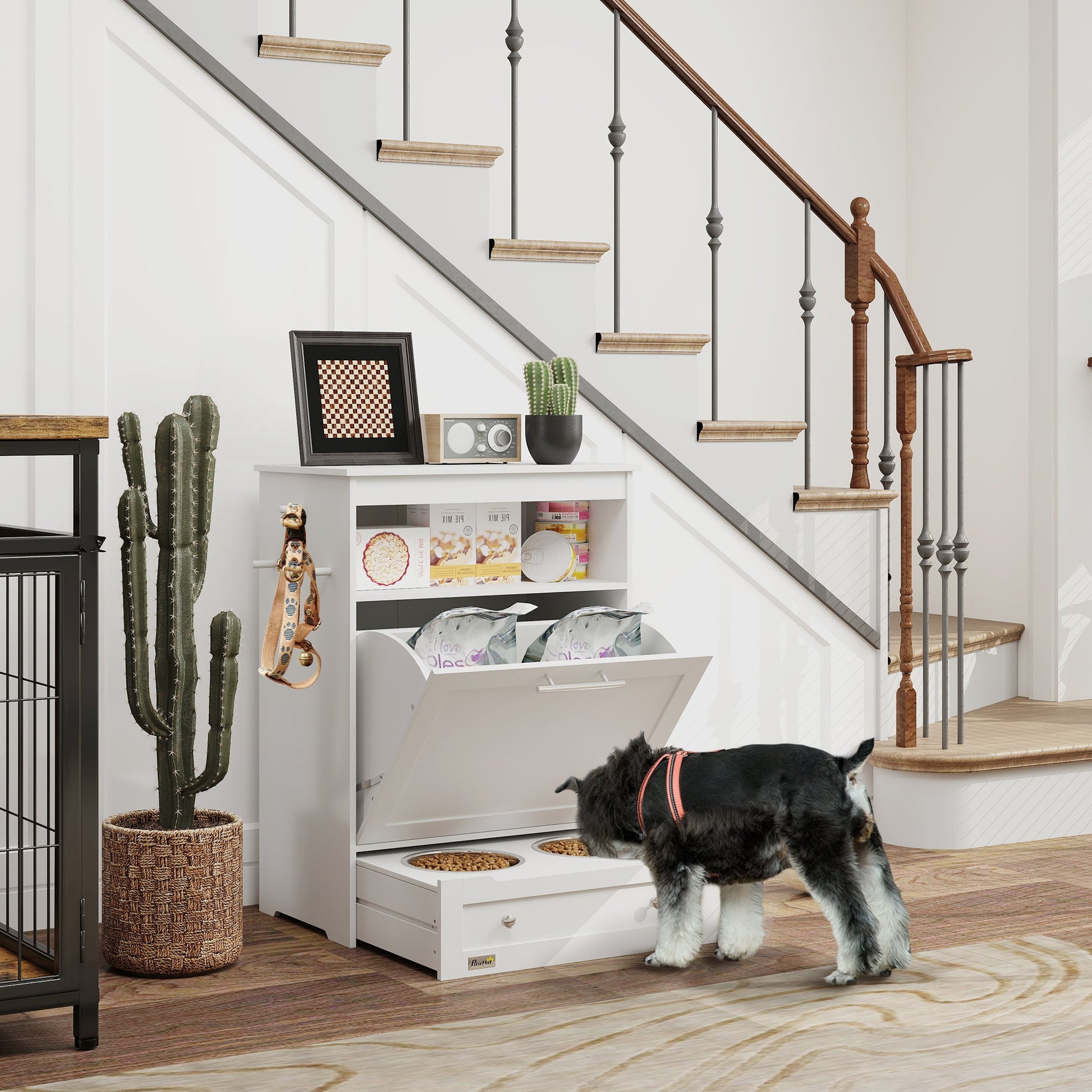 Pet Feeder Station Storage Cabinet Chic Pet Essentials
