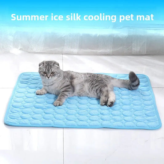 Summer Pet Cooling Pad Ice Silk Mat teemdrop