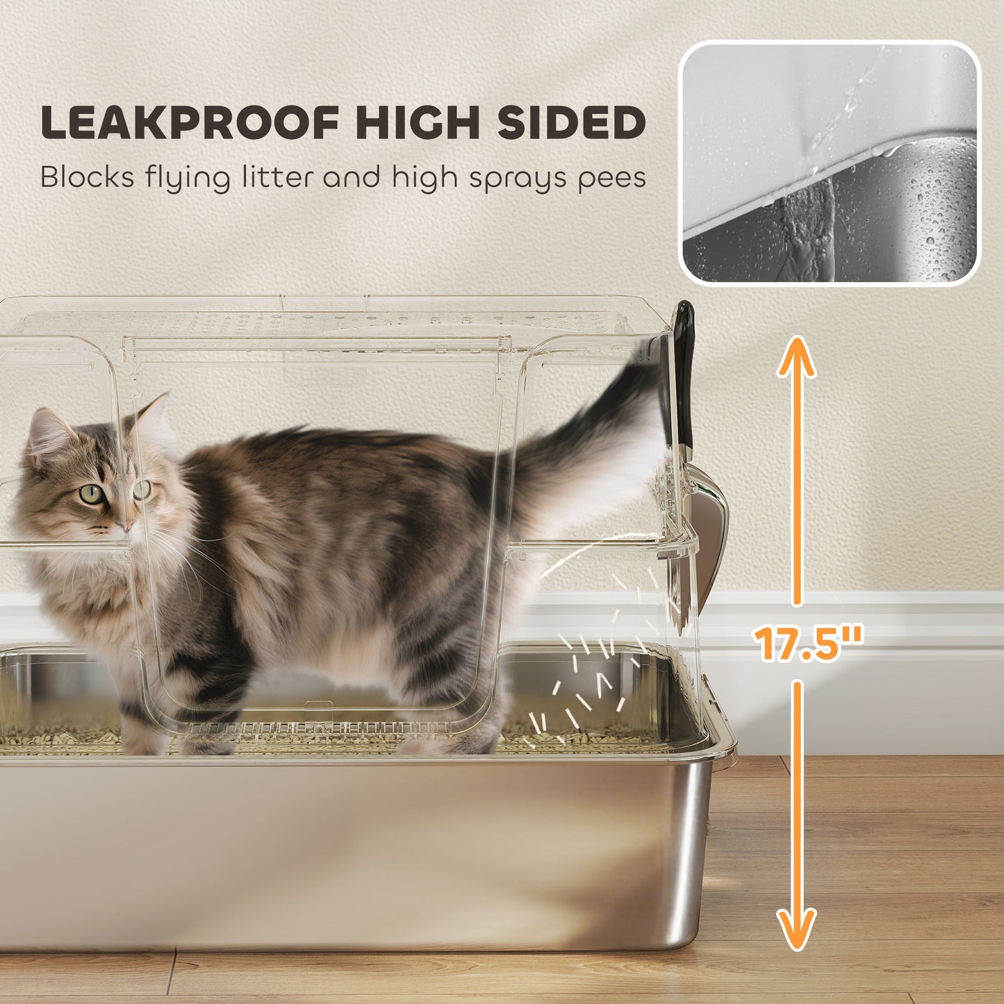 Stainless Steel Litter Box CJ
