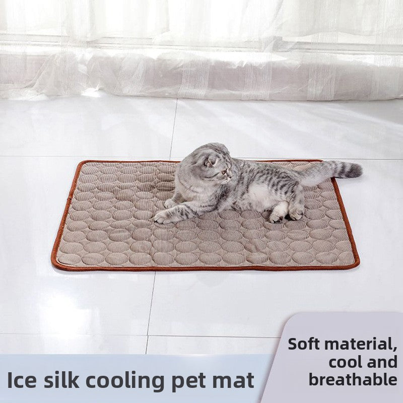 Summer Pet Cooling Pad Ice Silk Mat teemdrop
