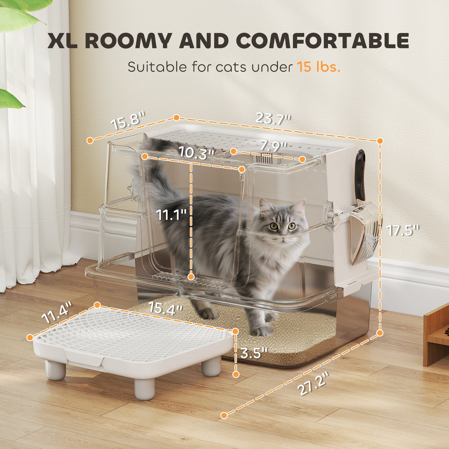 Stainless Steel Litter Box CJ