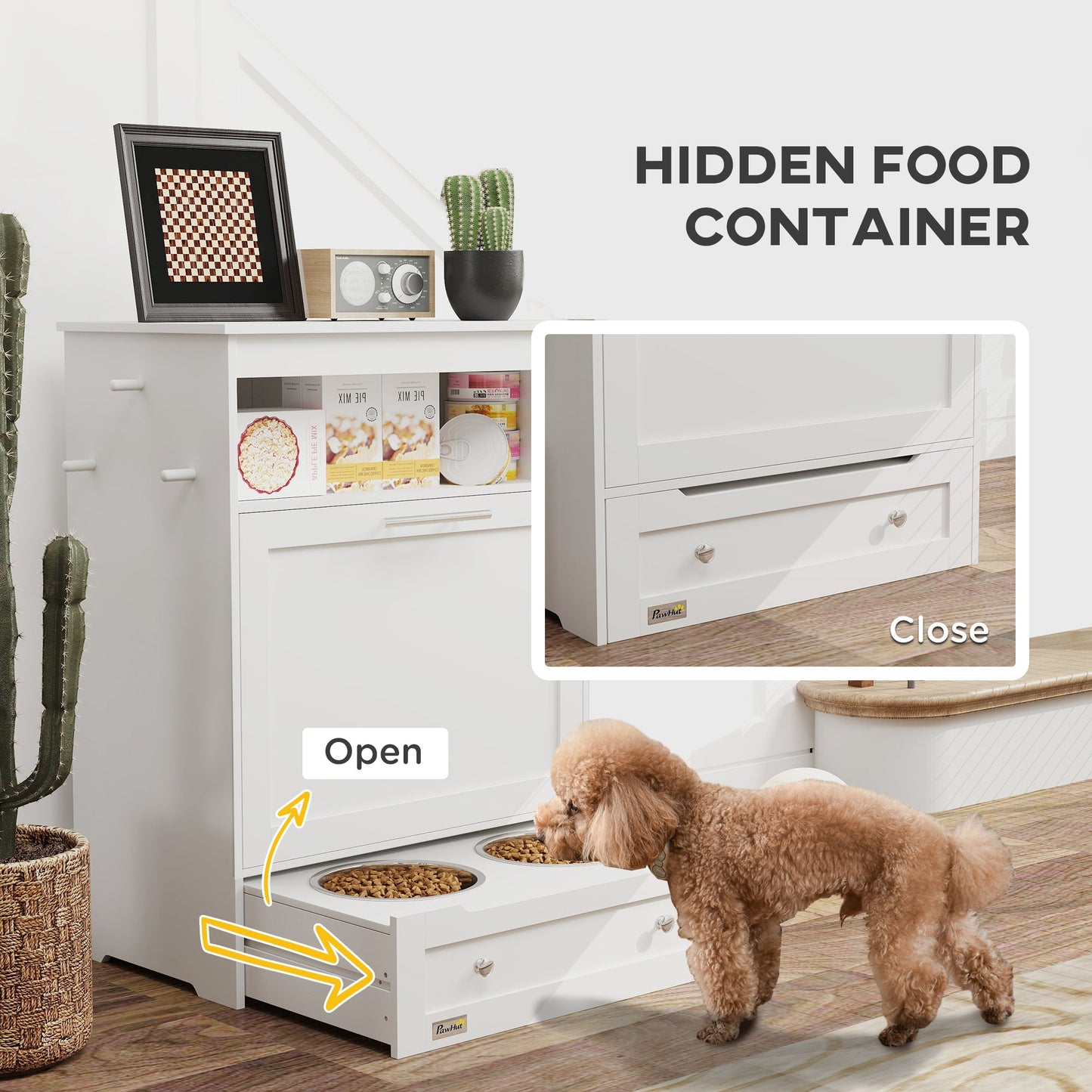 Pet Feeder Station Storage Cabinet Chic Pet Essentials