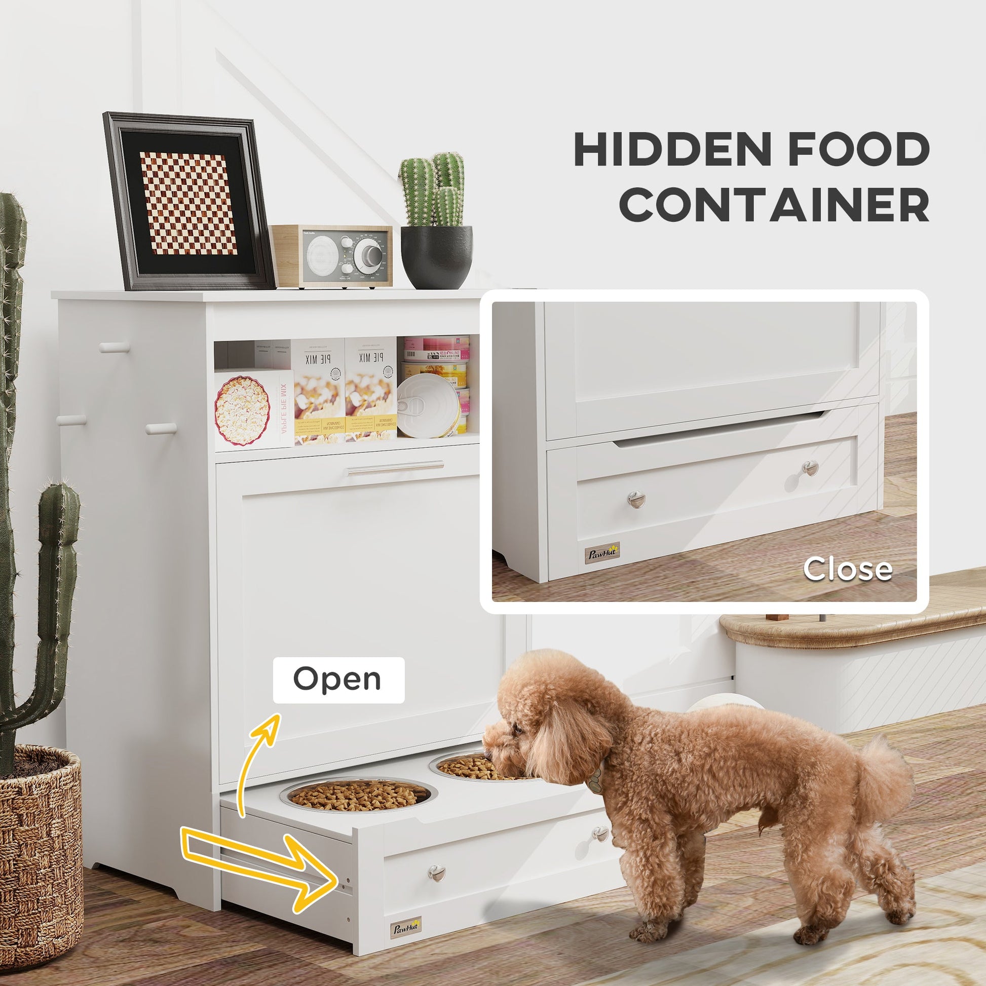 Pet Feeder Station Storage Cabinet Chic Pet Essentials