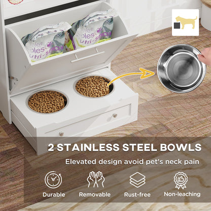 Pet Feeder Station Storage Cabinet Chic Pet Essentials