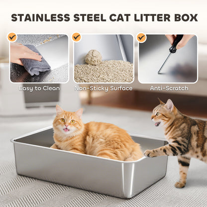 Stainless Steel Litter Box CJ